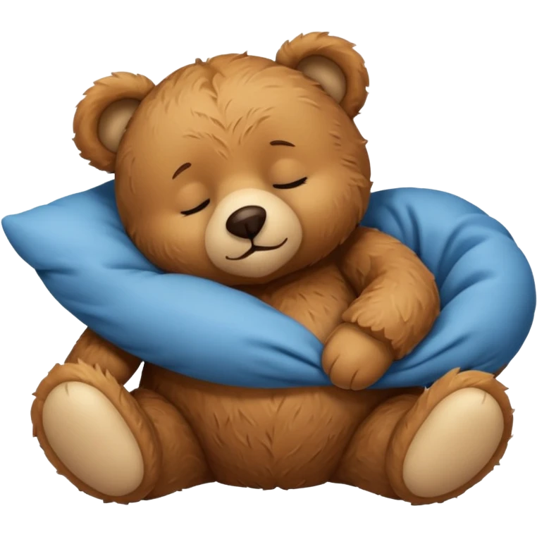 Sleeping teddy bear emoji