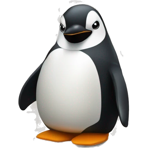 un pinguino gordo y enojado emoji