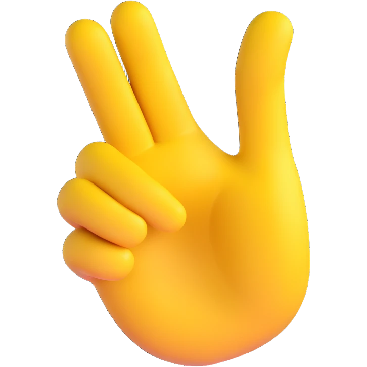 Convert the cartoon 'OK' hand gesture into a 3D emoji style with a smooth and rounded look, using yellow emoji color. Maintain a transparent background. emoji