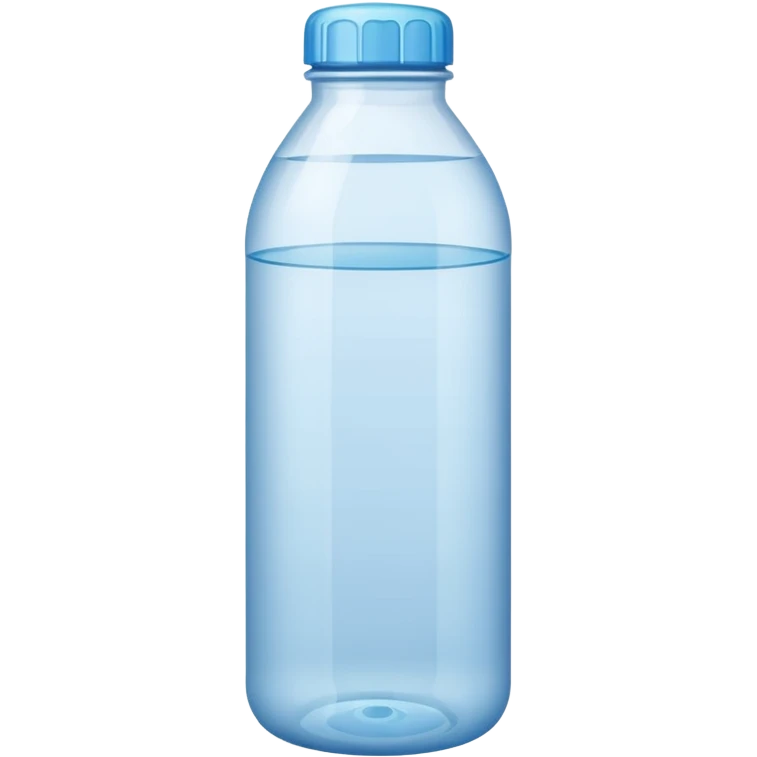 une bouteille en plastique dechet vide , bouteille d'eau emoji