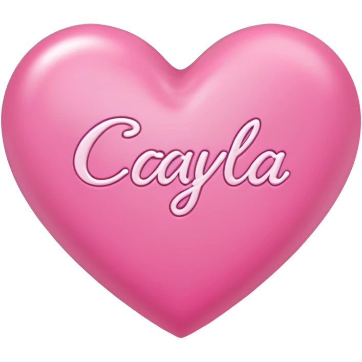 A pink heart with a name Cayla inside it emoji