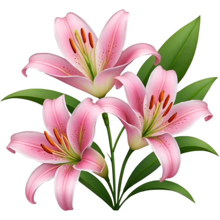 pink lilies emoji