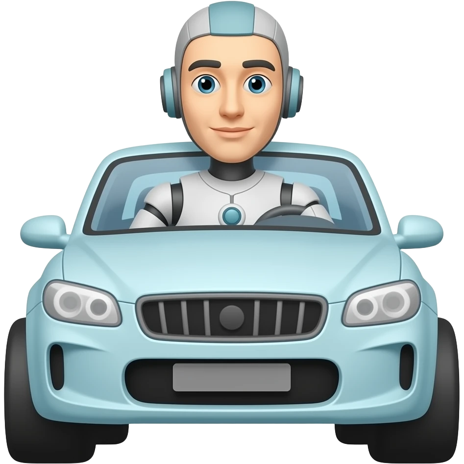 ai driving a car emoji