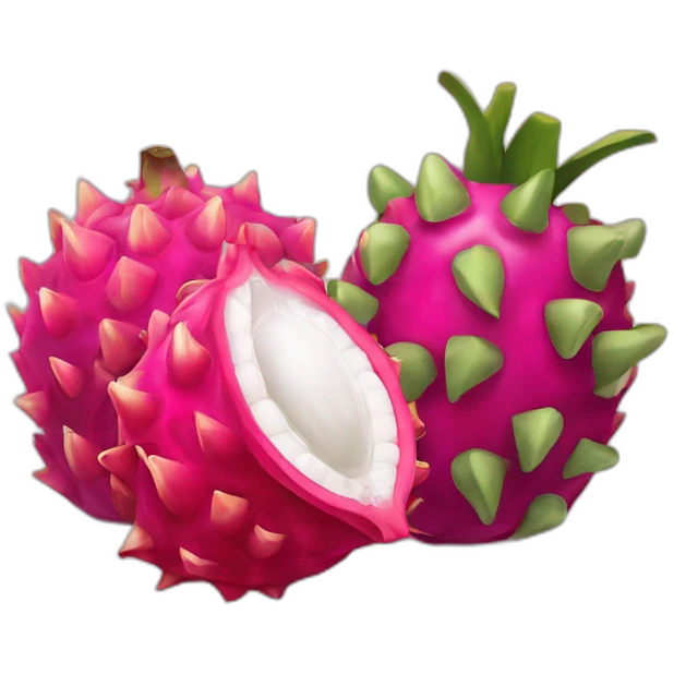 lychee and dragonfruit emoji