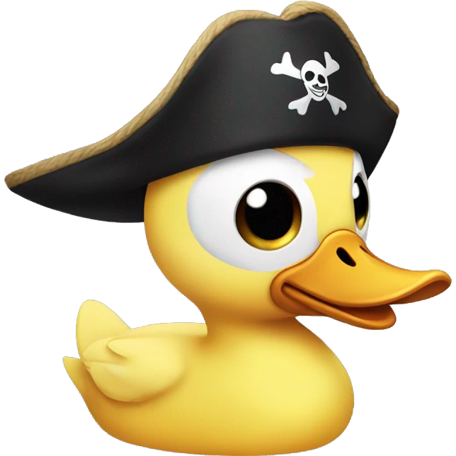 duckling wearing pirate hat and an eyepatch  emoji
