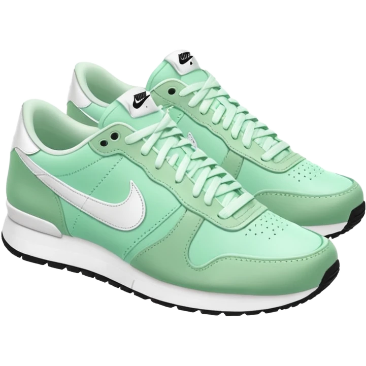 Mint green realistic nike sneakers emoji