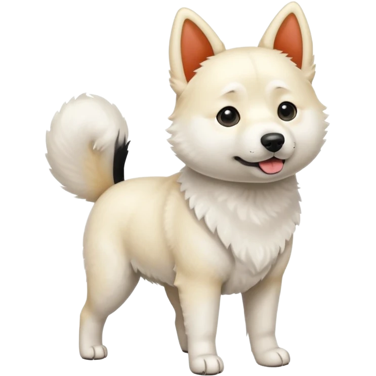 White Jindo dog emoji