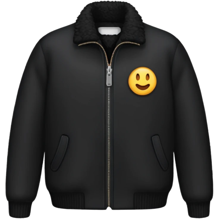 chaqueta negra de lana emoji