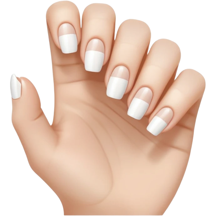 white French tip nails emoji