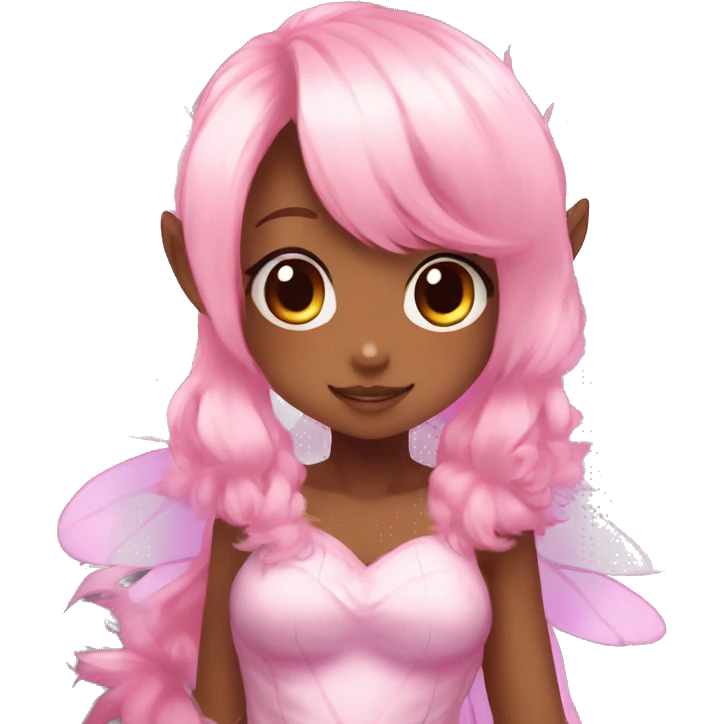 Anthro Shiny Pastel Pink Anime Chibi Fairy-Fakémon Fur Sona emoji
