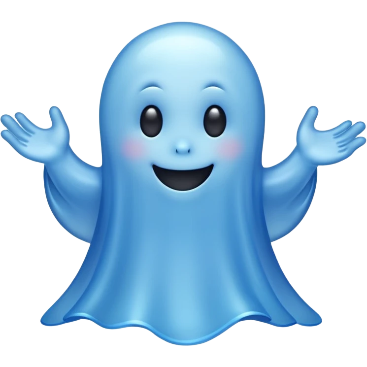 cute blue ghost emoji