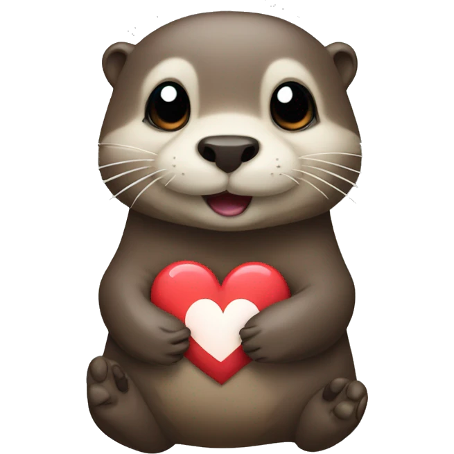 Otter with heart eyes emoji