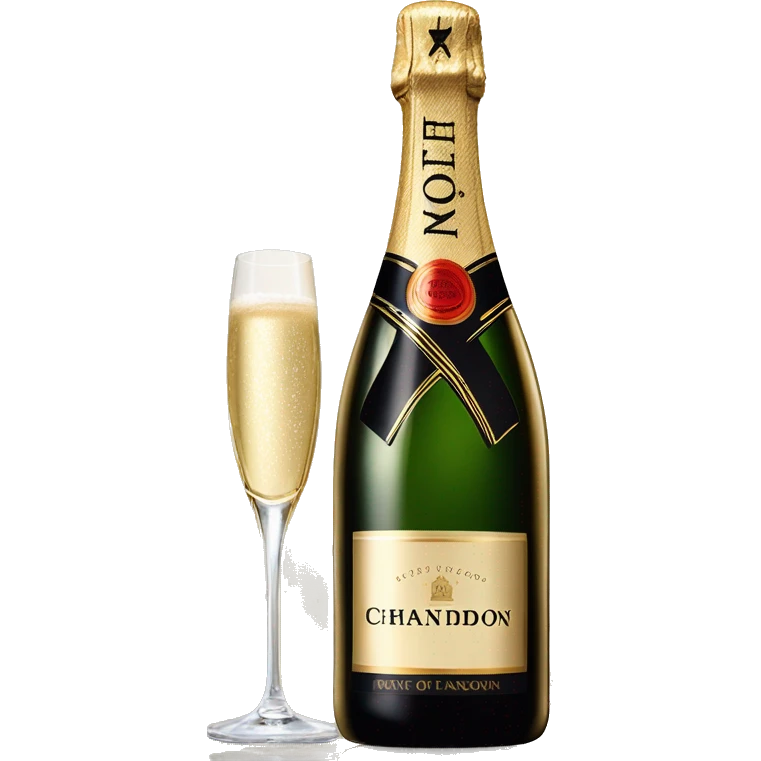 Bottle of the champagne moet and chandon  emoji