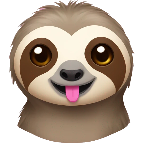 sloth with pink bow emoji