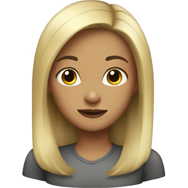 Girl with black and blonde hair  emoji
