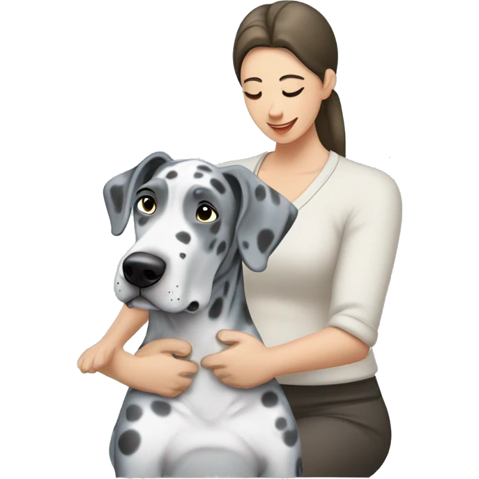 Blue Merle Great Dane getting a massage  emoji