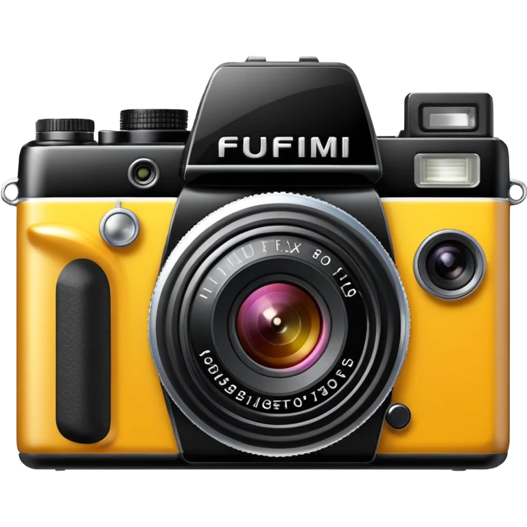 Transform this into a stylized 3D emoji-style icon of a retro [Fujifilm FinePix F30] emoji