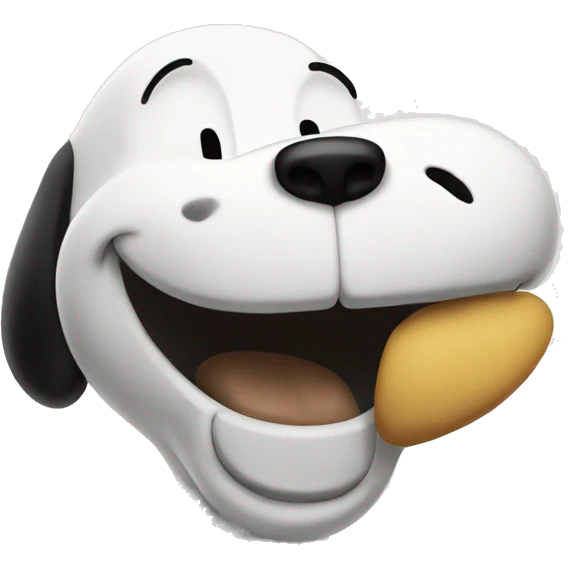 snoopy laughing emoji