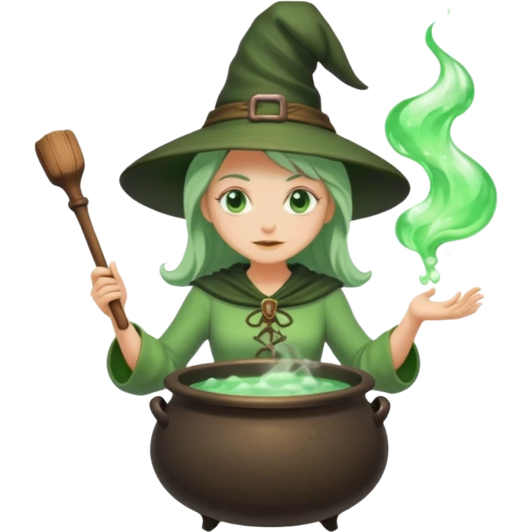 green witch cooking potion emoji