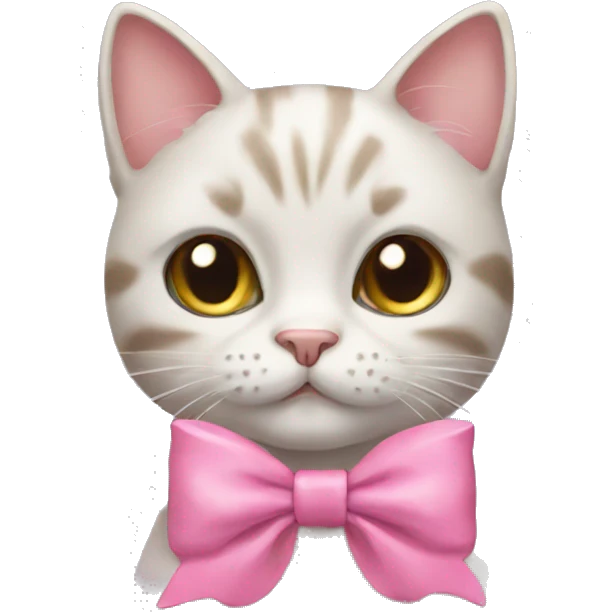cat with pink bow  emoji