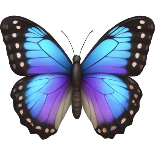 Blue and purple butterfly emoji