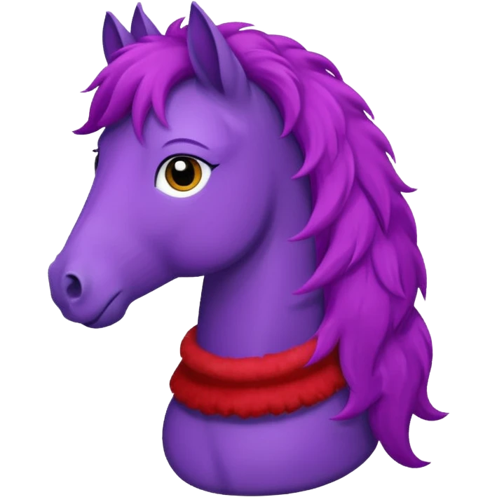 Purple horse wearing red sweater

 emoji