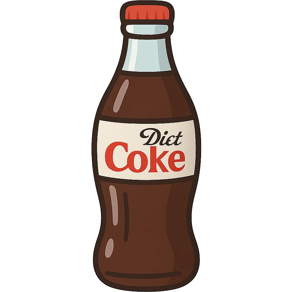 flat toon glass bottle of diet coke emoji