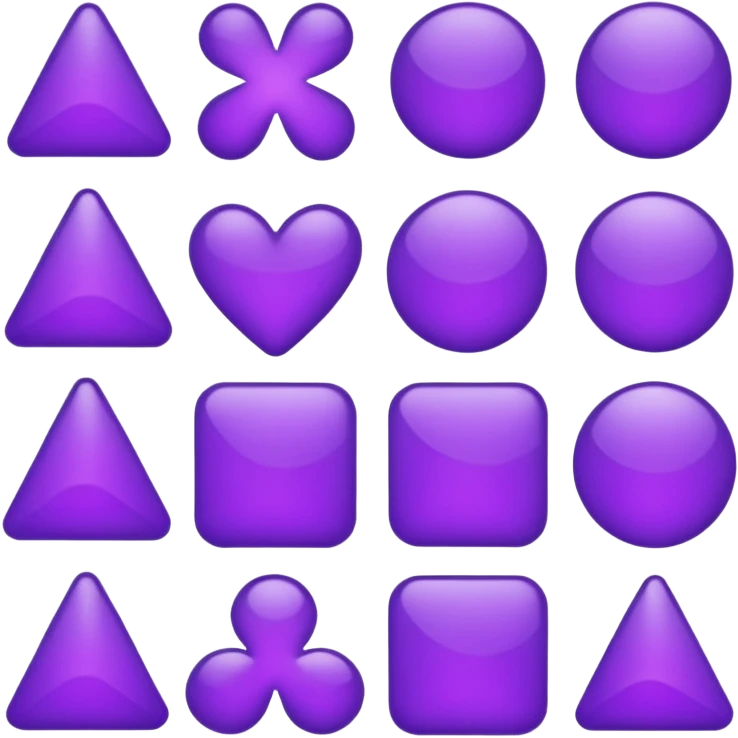 Different designs in purple emoji