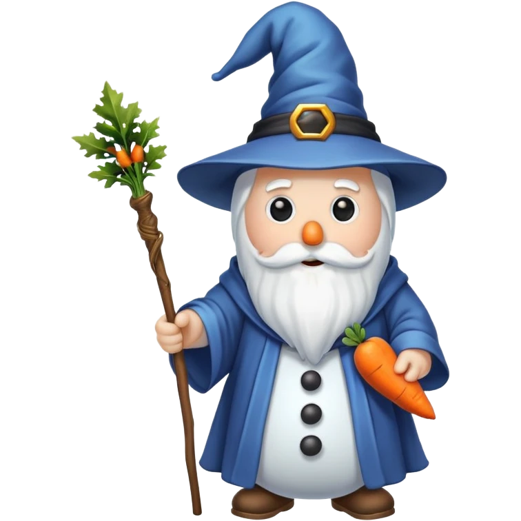 Wizard snowman emoji
