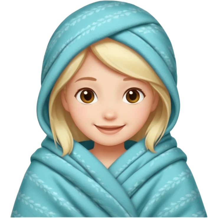 cute girl cosy blanket emoji emoji