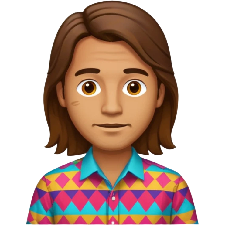 man in hippies type emoji