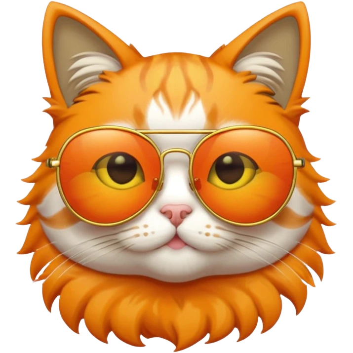 Cat with yellow star shaped sunglasses emoji