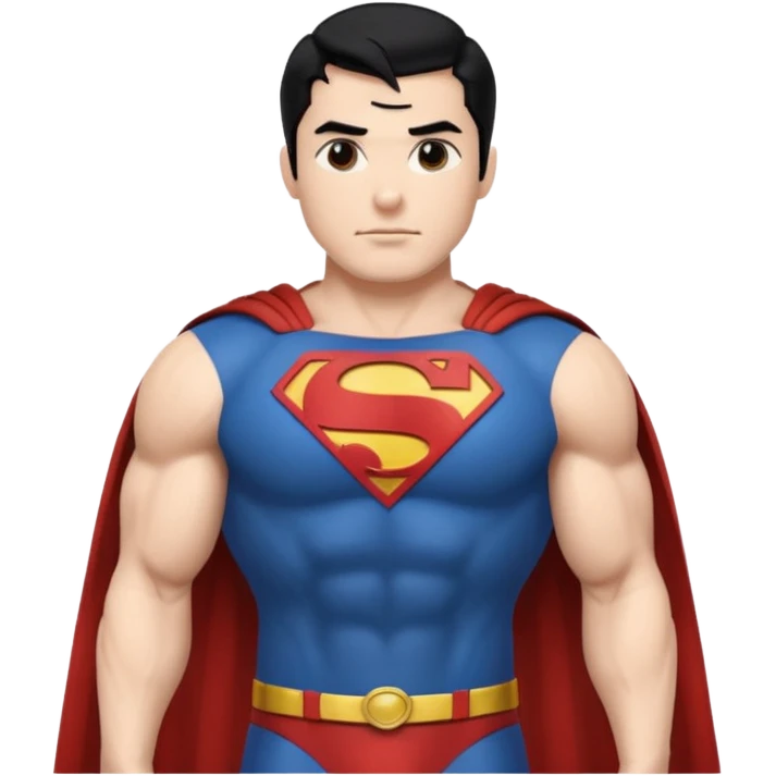 black haired superman emoji