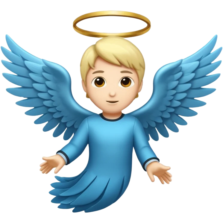 Persona Calva con alas volando emoji