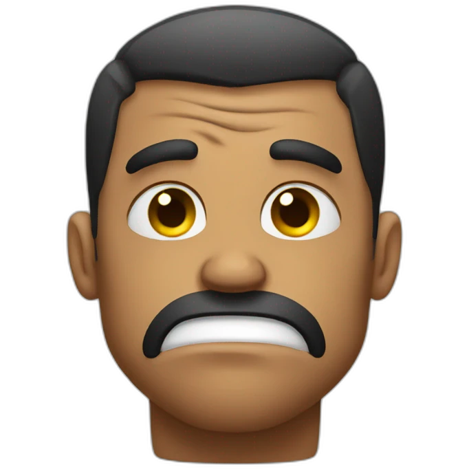 sad bodybuilder with tears emoji