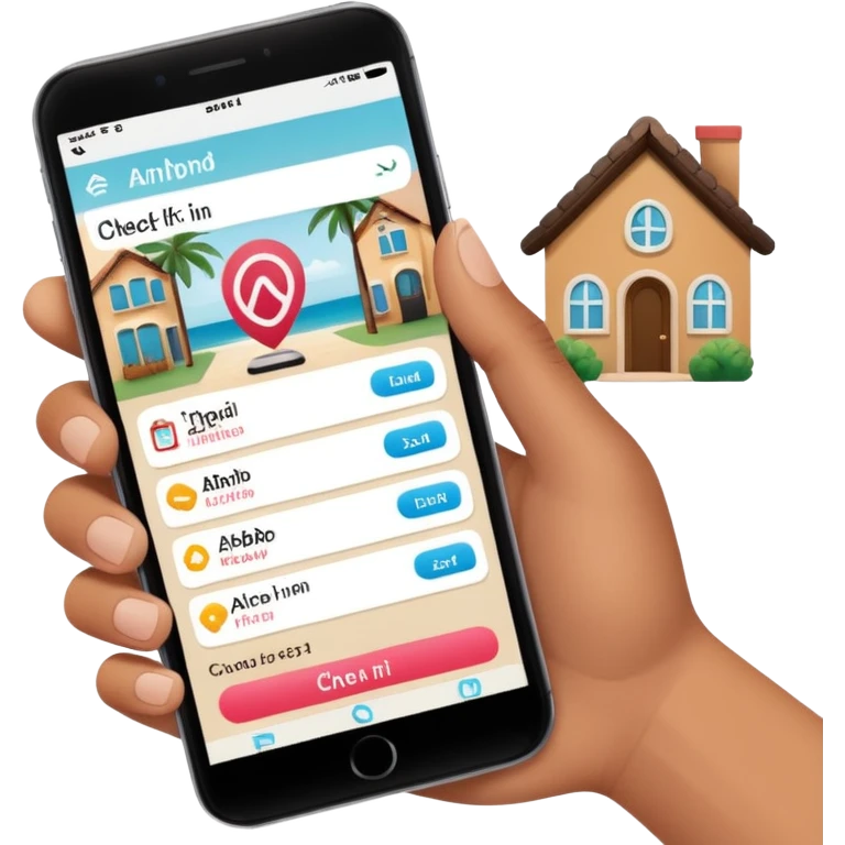 airbnb check in via phone emoji