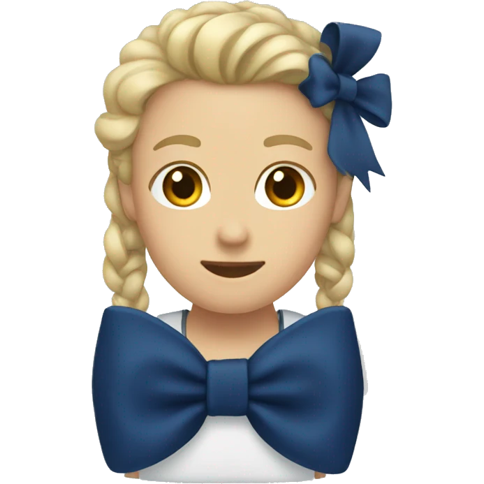 a navy blue bow  emoji