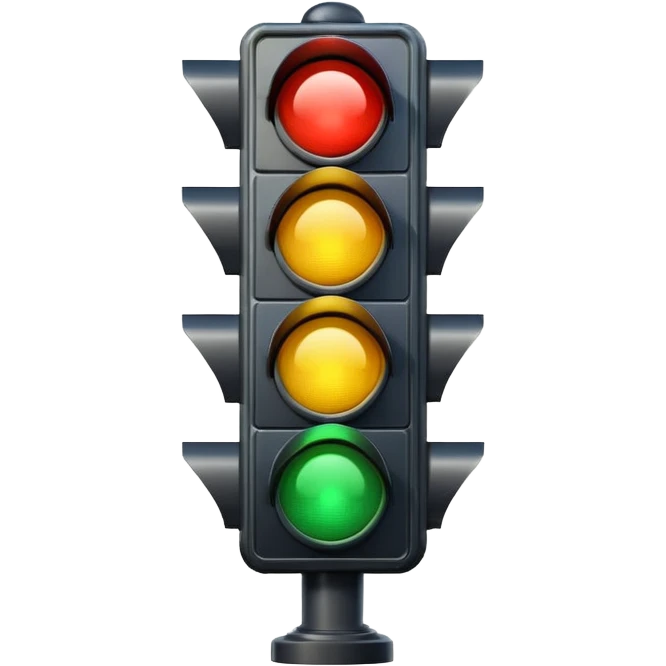 Yellow Light on a traffic signal  emoji