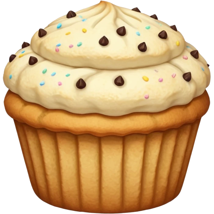 white coloured vanilla muffin emoji