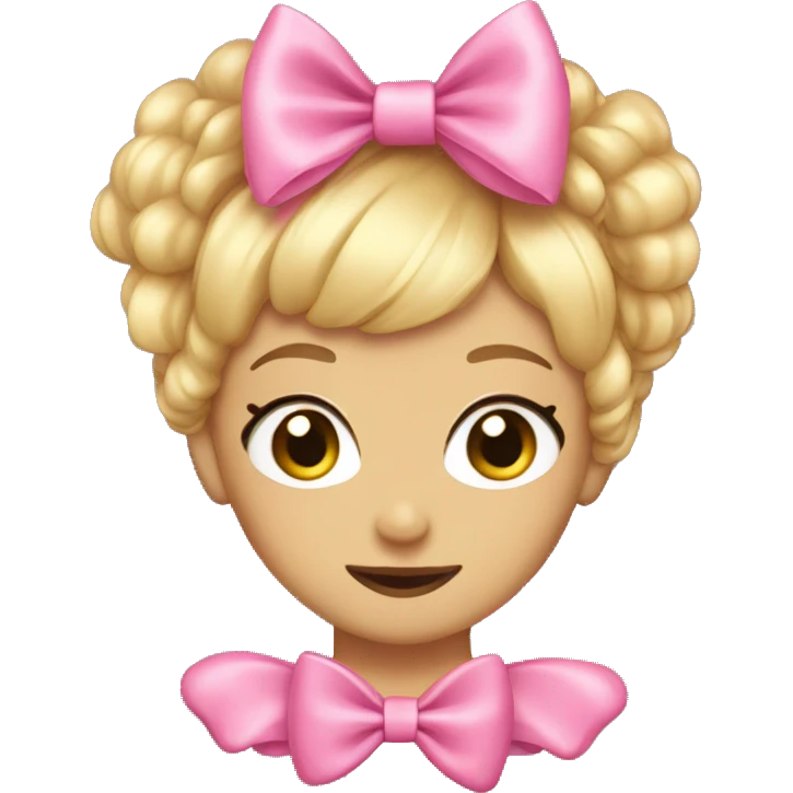 coquette pink bow emoji