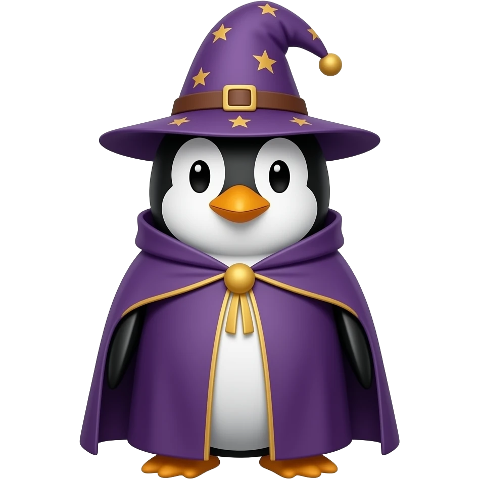 Penguin Wizard emoji