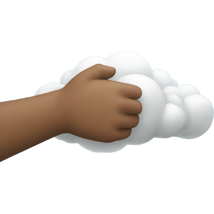 Two clouds daping eachlther up. (Handshake)  emoji