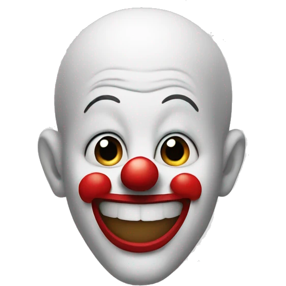 Clown reveal face emoji