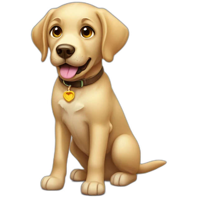 play-bow labrador wagging emoji