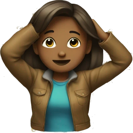 Girl dabbing  emoji