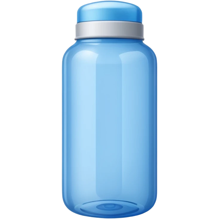 Blue water bottle emoji