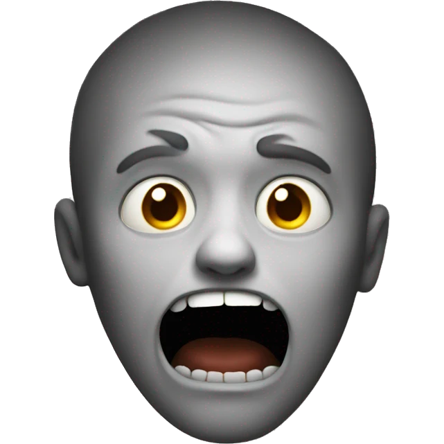 Scary face emoji