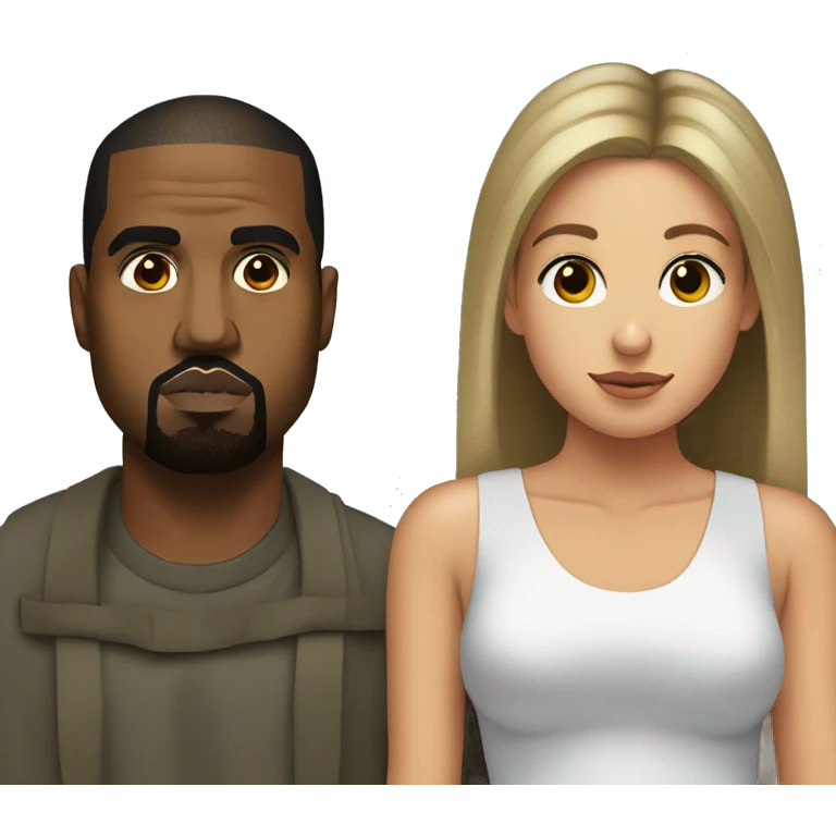 Kanye West with a girl emoji
