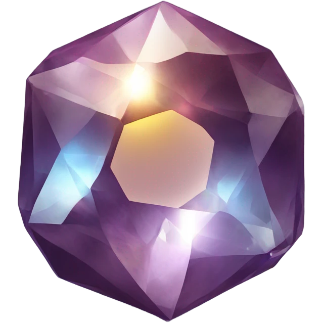Toroidal geometry gemstone with light shining off it emoji