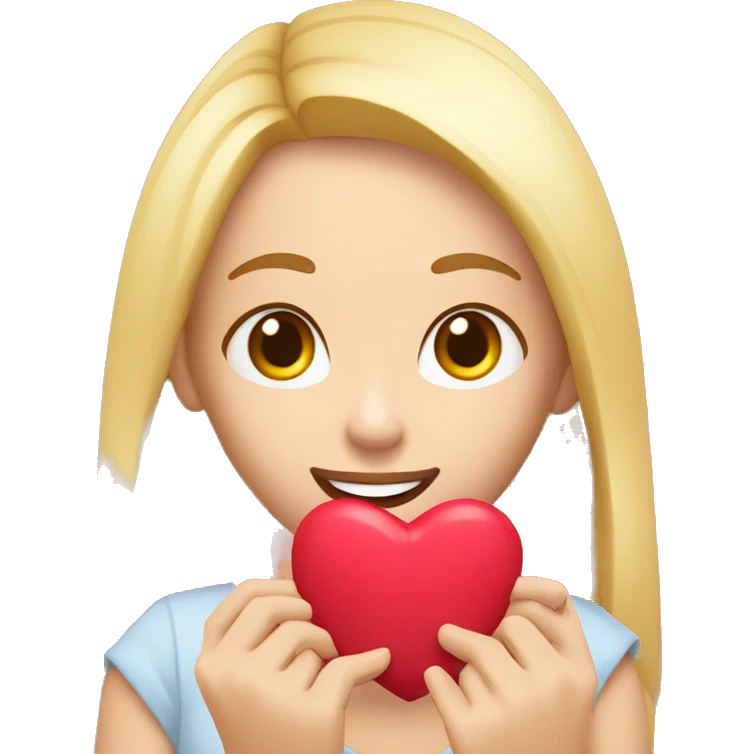 Dos chicas adultas una rubia y otra castaña haciendo un corazón con las manos  emoji